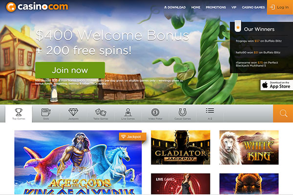 Casino com screenshot home