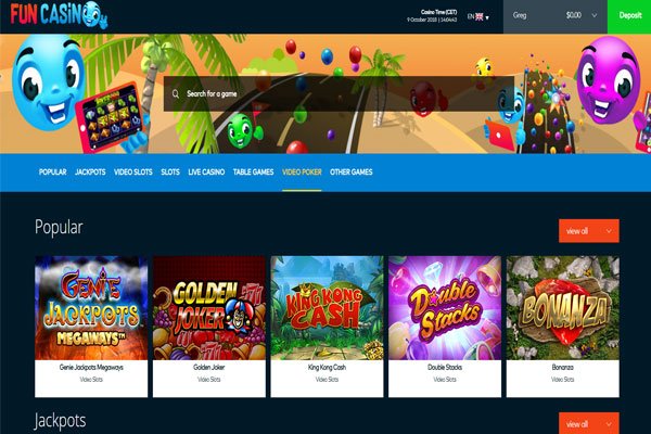cashmio review popular casino games