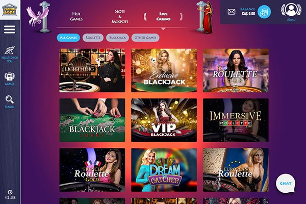 Casino Gods Live Casino