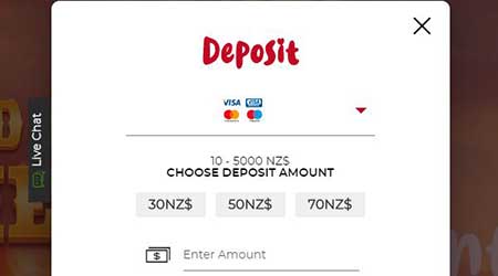 Casino Deposit in NZD