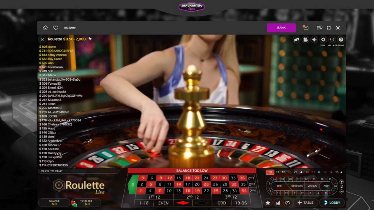 live roulette jackpot city