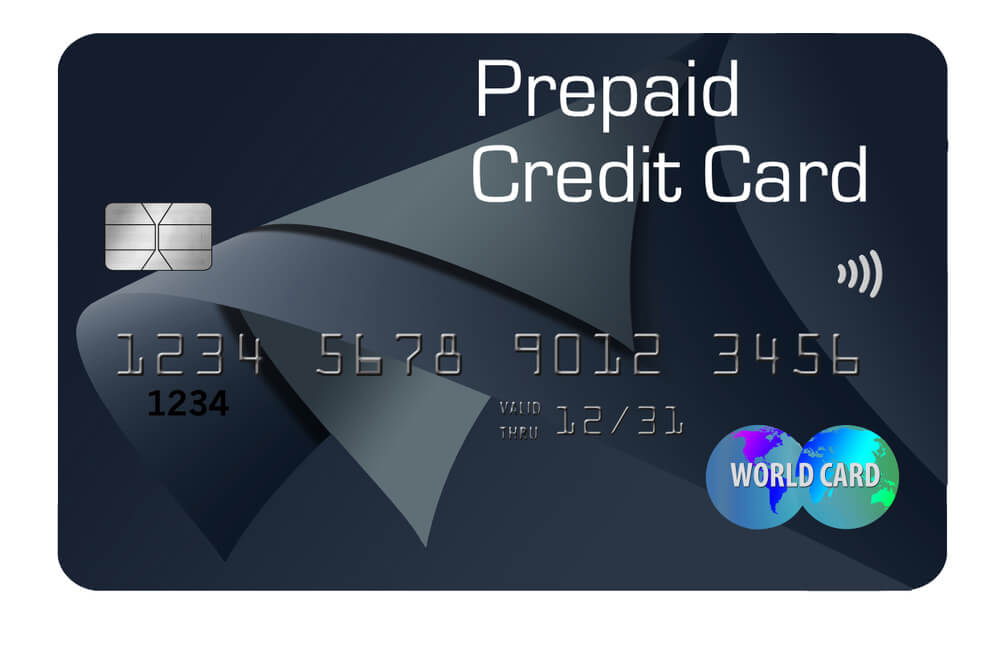 Example of a prepaid credit card