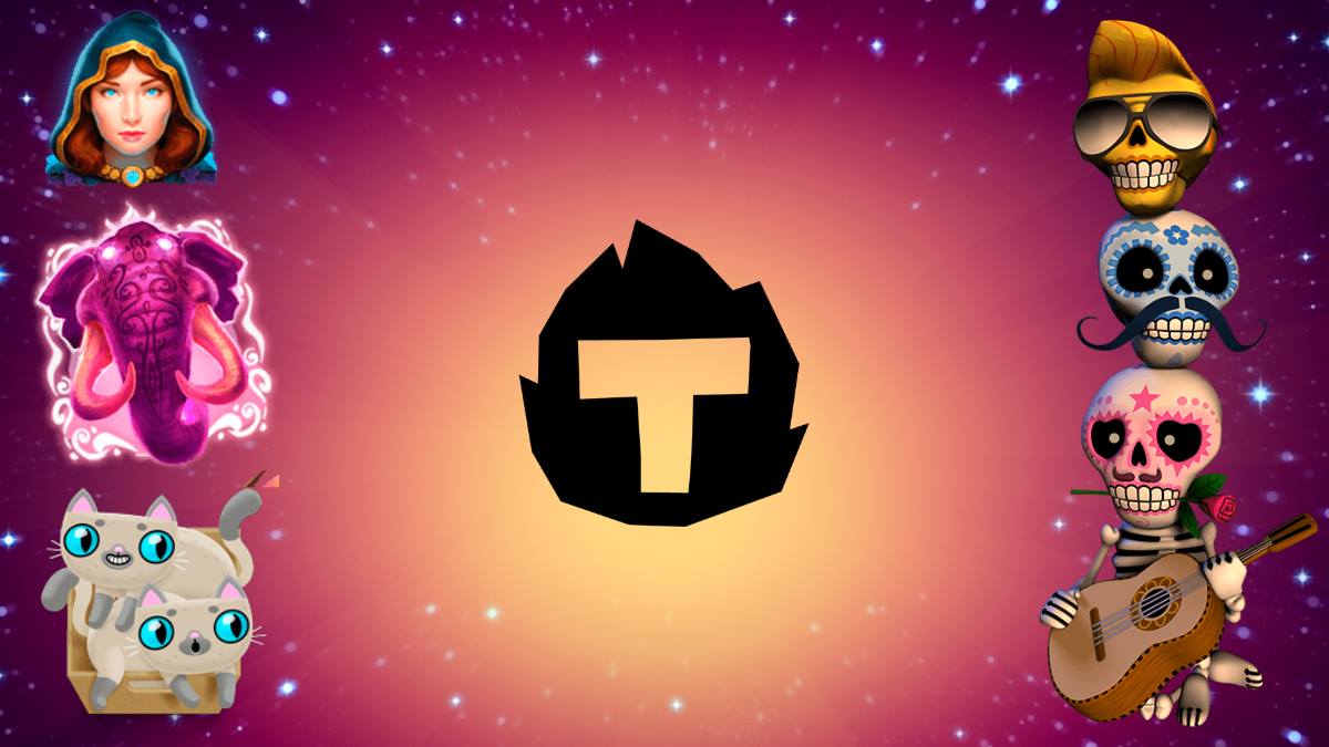 Thunderkick Slot characters on a galactic pink background