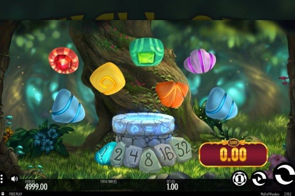 Screenshot of Well of Wonders slot game by thunderkick gaming