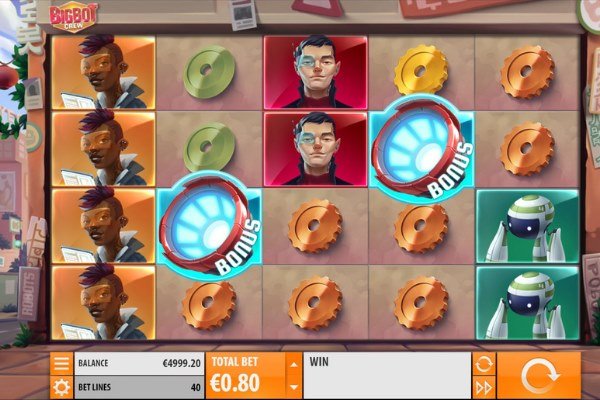 screenshot of the Big Bot Crew slot game