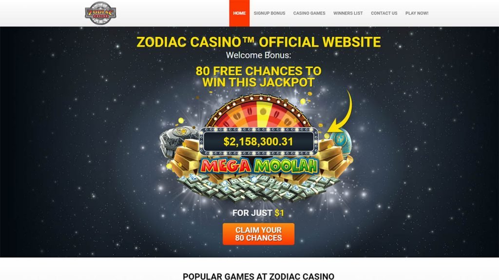 Zodiac $1 deposit