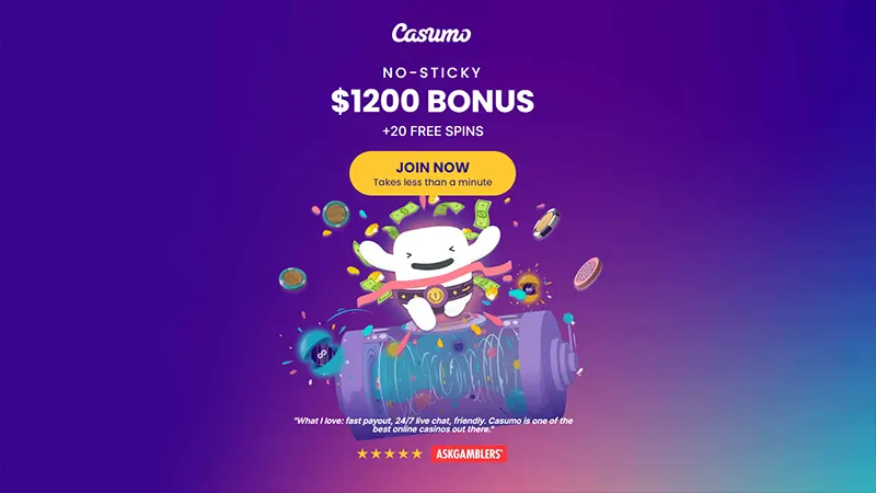 Casumo Casino 20 free spins