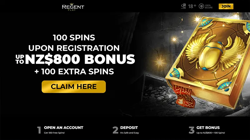 Regent Play Casino 100 free spins no deposit